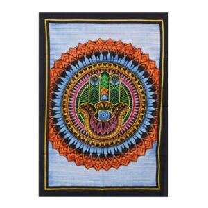 Handbrushed Cotton Wall Art – Hamsa | www.artisan-gifts.co.uk 1