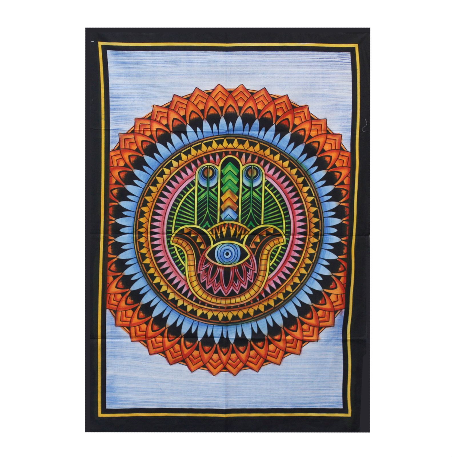 Handbrushed Cotton Wall Art – Hamsa | www.artisan-gifts.co.uk 2 Handbrushed Cotton Wall Art – Hamsa | www.artisan-gifts.co.uk 1