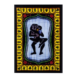 Handbrushed Cotton Wall Art – Kamasutra | www.artisan-gifts.co.uk 1