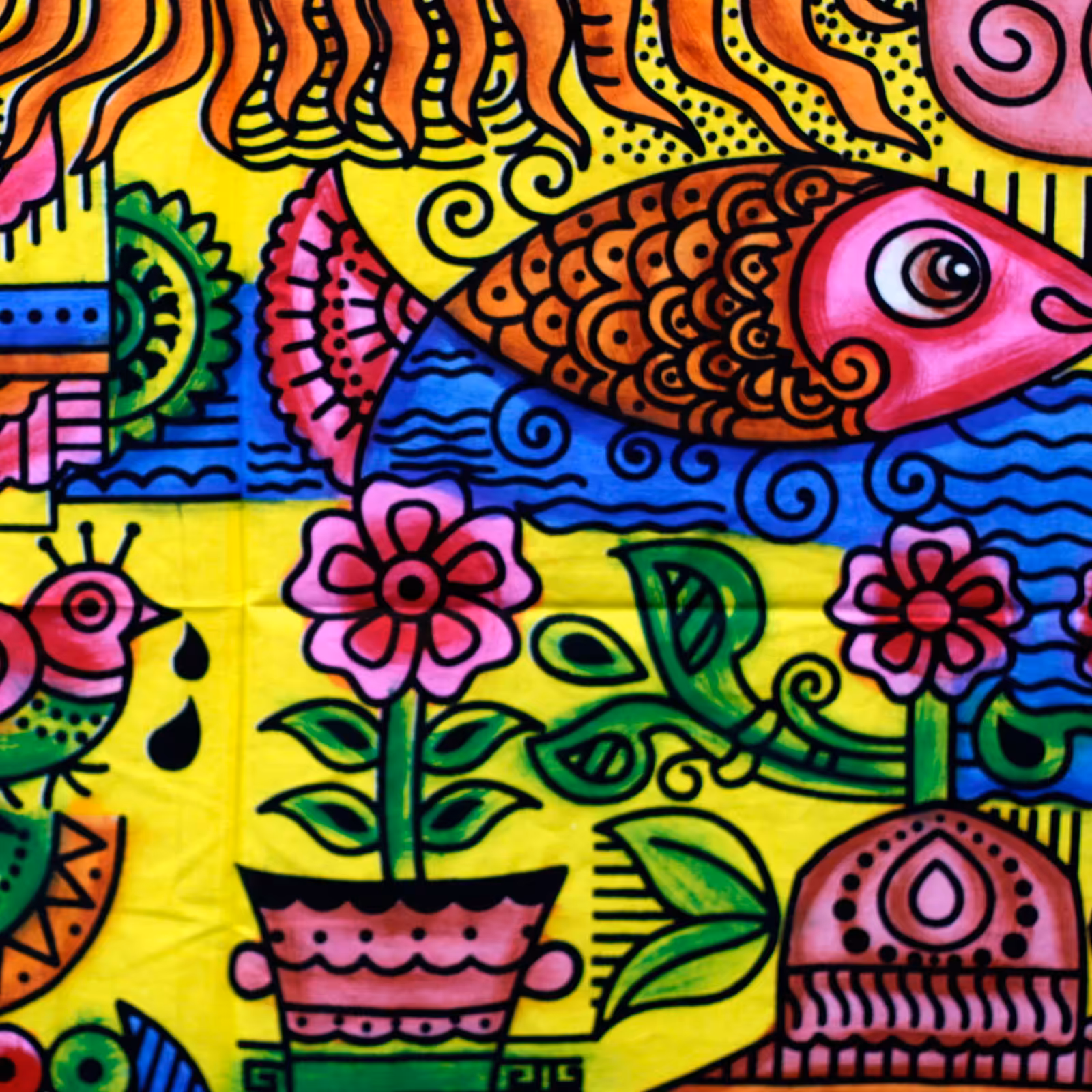 Handbrushed Cotton Wall Art – Sun | www.artisan-gifts.co.uk 3 Handbrushed Cotton Wall Art – Sun | www.artisan-gifts.co.uk 2