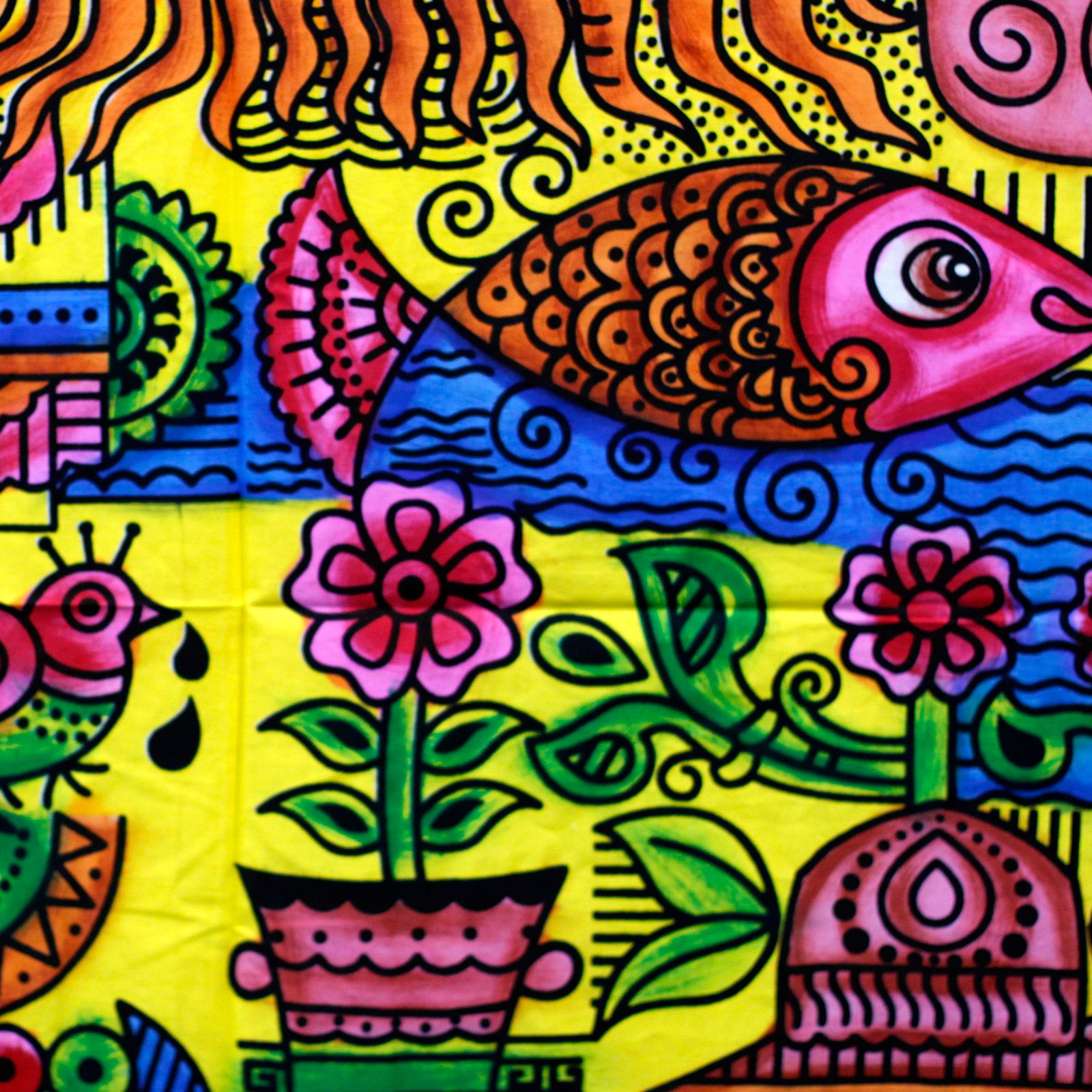 Handbrushed Cotton Wall Art – Sun | www.artisan-gifts.co.uk 3 Handbrushed Cotton Wall Art – Sun | www.artisan-gifts.co.uk 2