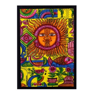 Handbrushed Cotton Wall Art – Sun | www.artisan-gifts.co.uk 1