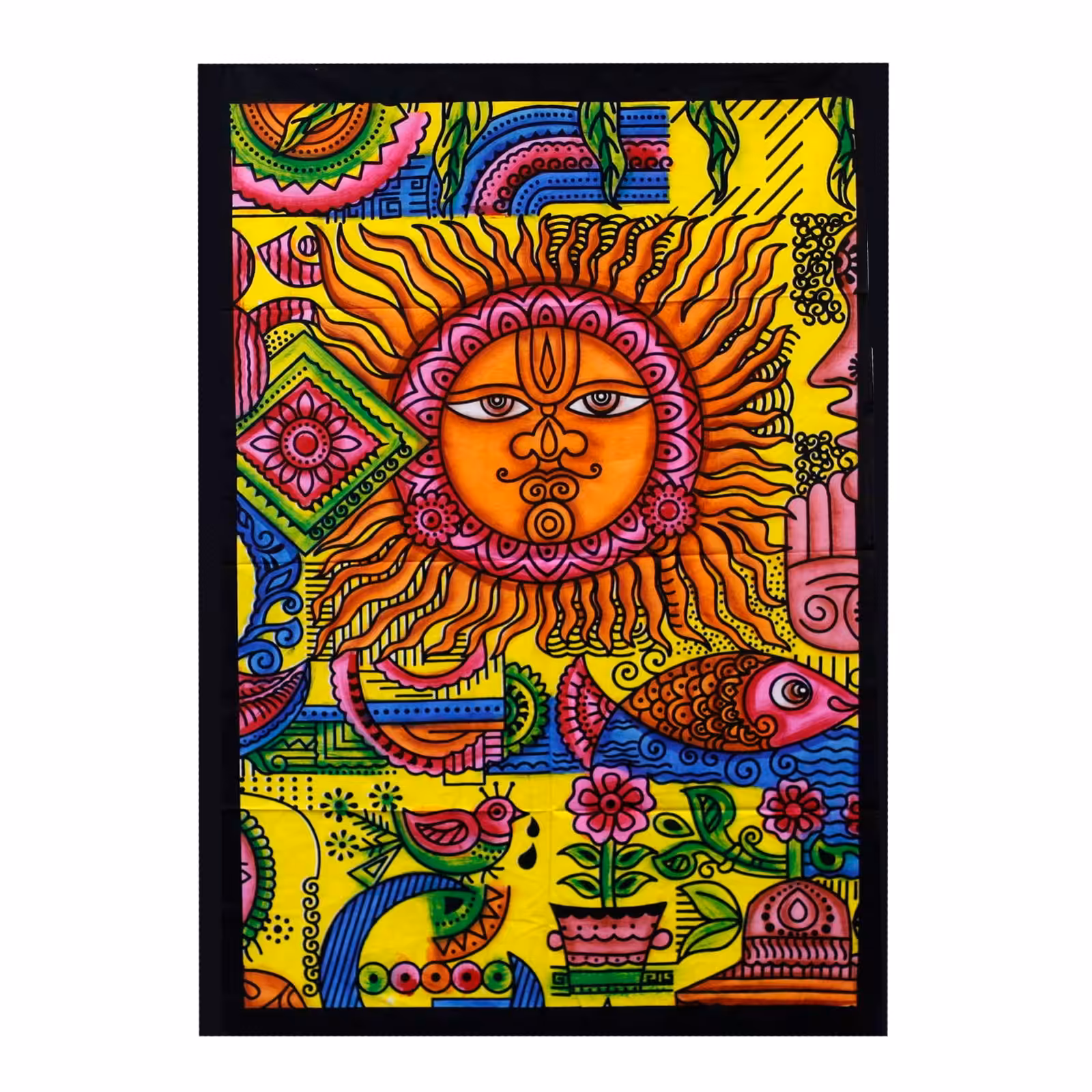 Handbrushed Cotton Wall Art – Sun | www.artisan-gifts.co.uk 2 Handbrushed Cotton Wall Art – Sun | www.artisan-gifts.co.uk 1