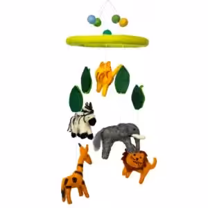 Handmade Felt Mobile – Safari | www.artisan-gifts.co.uk