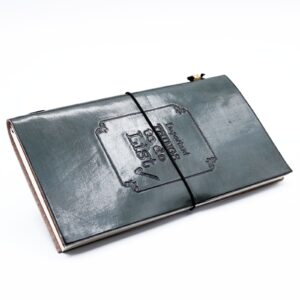 Handmade Leather Journal – Important Things To Do – Grey (80 pages) | www.artisan-gifts.co.uk 1