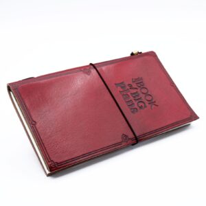Handmade Leather Journal – Little Book of Big Plans – Red (80 pages) | www.artisan-gifts.co.uk 1
