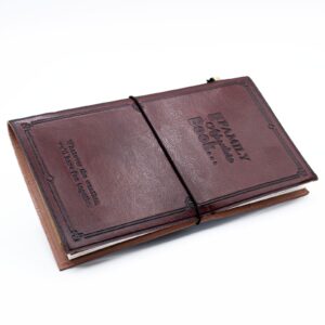 Handmade Leather Journal – Our Family Adventure Book – Brown  (80 pages) | www.artisan-gifts.co.uk 1