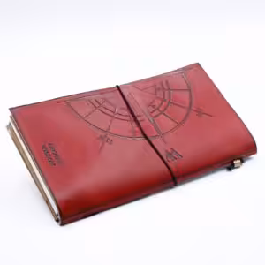 Handmade Leather  Journal- The Adventure Begins – Red – (80 pages) | www.artisan-gifts.co.uk 1