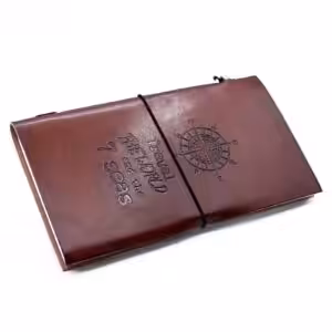 Handmade Leather Journal – Travel the World – Brown (80 pages) | www.artisan-gifts.co.uk 1