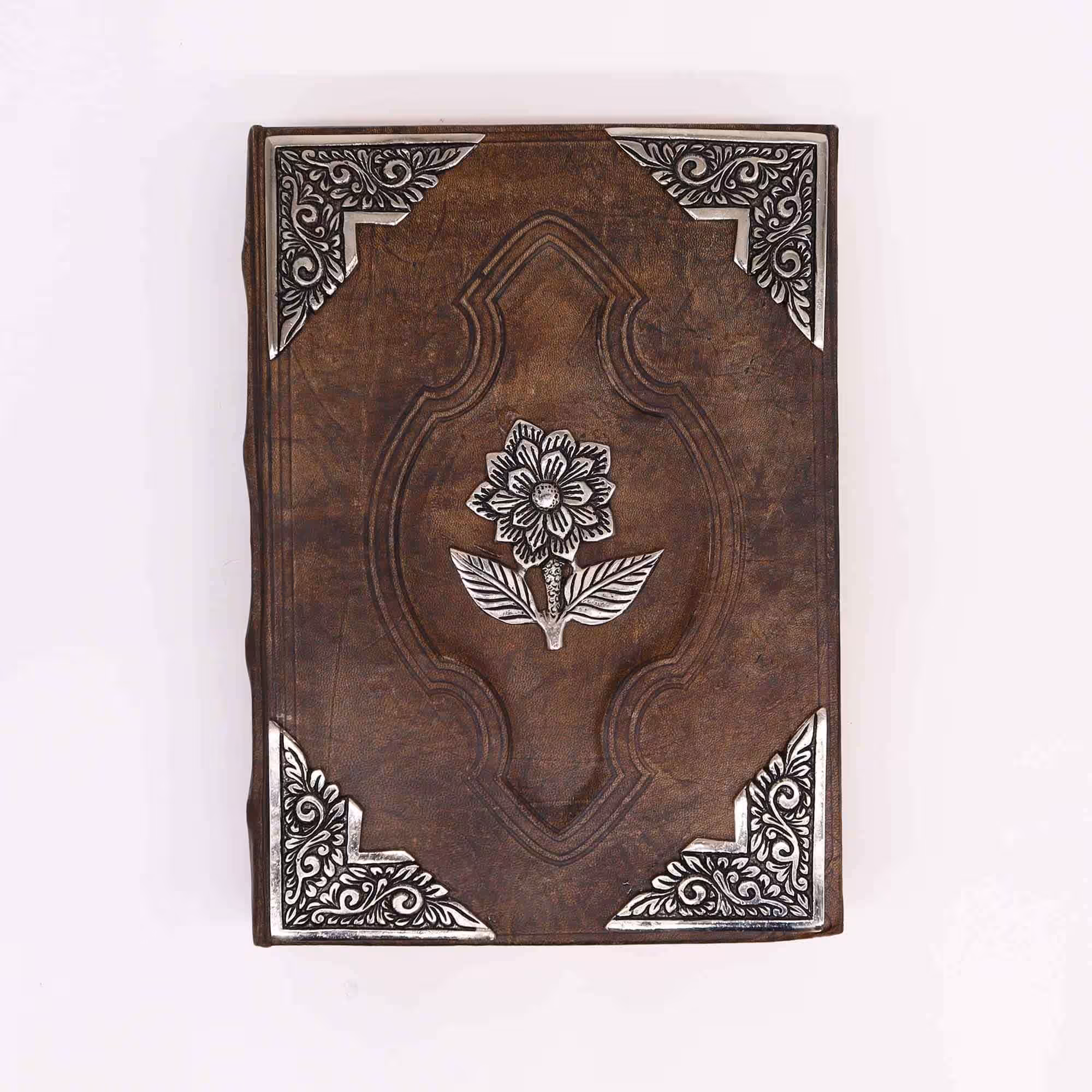 Heafty Red Tan Book – Zinc Rose Decor – 200 Deckle Edges Pages – 26x18cm | www.artisan-gifts.co.uk 3 Heafty Red Tan Book – Zinc Rose Decor – 200 Deckle Edges Pages – 26x18cm | www.artisan-gifts.co.uk 2