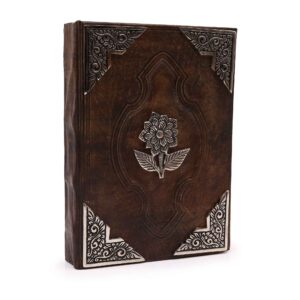 Heafty Red Tan Book – Zinc Rose Decor – 200 Deckle Edges Pages – 26x18cm | www.artisan-gifts.co.uk 1