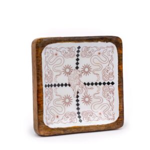 Hop Hare Big Enameled Square Trinket Tray – Lion & Snakes | www.artisan-gifts.co.uk 1