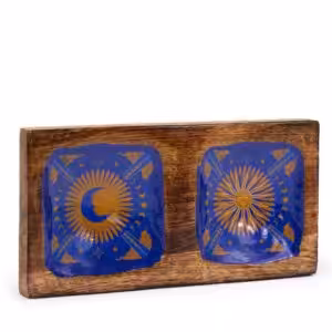 Hop Hare Enameled Double Trinket Tray – Sun & Moon | www.artisan-gifts.co.uk 1