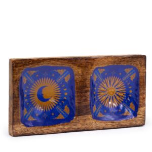 Hop Hare Enameled Double Trinket Tray – Sun & Moon | www.artisan-gifts.co.uk 1