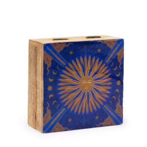 Hop Hare Medium Enameled Square Box – The Sun | www.artisan-gifts.co.uk 1