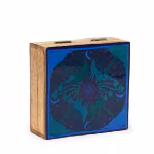 Hop Hare Medium Enameled Square Box – Wolf & Moon | www.artisan-gifts.co.uk 1