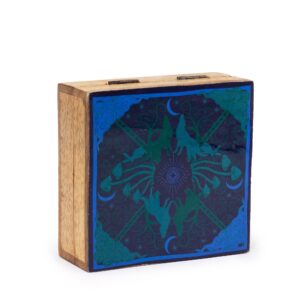 Hop Hare Medium Enameled Square Box – Wolf & Moon | www.artisan-gifts.co.uk 1