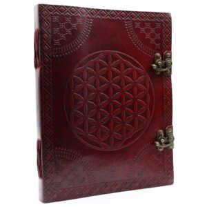 Huge Flower of Life Leather Book 10×13 (200 pages) | www.artisan-gifts.co.uk 1