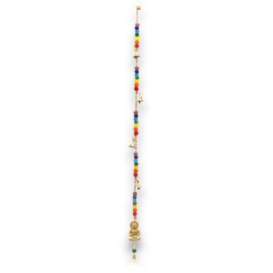 Indian Chimes – Brass Buddha with Chakra Beads String Bells 53cm | www.artisan-gifts.co.uk