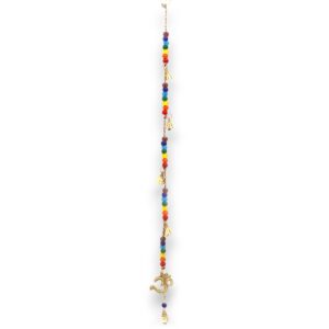 Indian Chimes – Brass OM with Chakra Beads String Bells 53cm | www.artisan-gifts.co.uk
