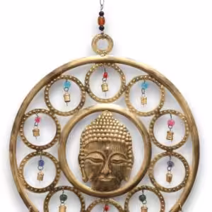 Indian Chimes – Lrg Buddha  Face 15 Bell Chimes | www.artisan-gifts.co.uk 1