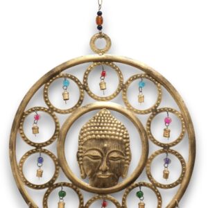 Indian Chimes – Lrg Buddha  Face 15 Bell Chimes | www.artisan-gifts.co.uk 1