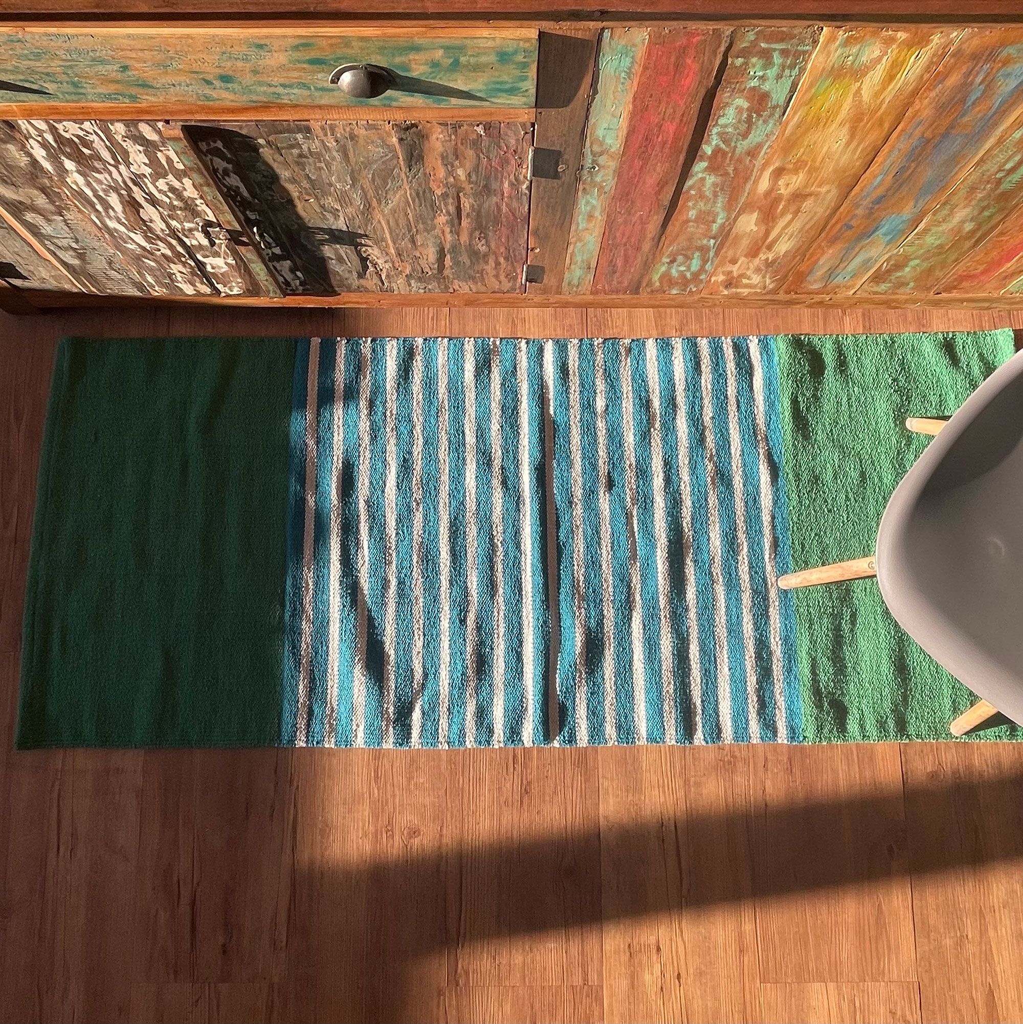 Indian Cotton Rug – 70x170cm – Blue/ Green | www.artisan-gifts.co.uk 7 Indian Cotton Rug – 70x170cm – Blue/ Green | www.artisan-gifts.co.uk 6