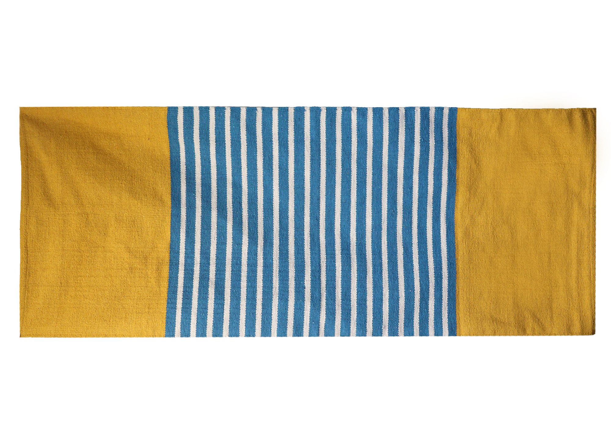 Indian Cotton Rug – 70x170cm – Yellow/ Blue | www.artisan-gifts.co.uk 2 Indian Cotton Rug – 70x170cm – Yellow/ Blue | www.artisan-gifts.co.uk 1