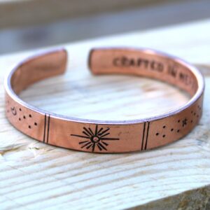 Inspiration Bracelet – Copper Snrise, Galaxy, Stars, Earth | www.artisan-gifts.co.uk 1