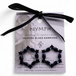 Jet Black – Vintage Glass – Loop – Earrings | www.artisan-gifts.co.uk 1