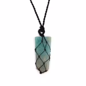 Laced Gemstone Flat Point Pendant – Amazonite | www.artisan-gifts.co.uk 1