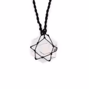 Laced Gemstone Hexagon Pendant – White Howlite | www.artisan-gifts.co.uk 1