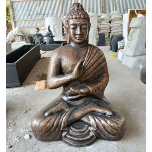 Large Antique Gold Buddha Meditation in Stupa – 1.5m | www.artisan-gifts.co.uk 1