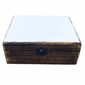Large Ceramic Glazed Wood Box – 20x15x7.5cm – White | www.artisan-gifts.co.uk 1