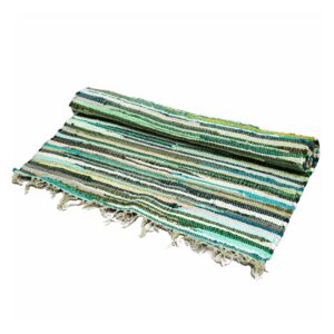 Large Rag Rug – 150x90cm – premium quality – Natural Greens | www.artisan-gifts.co.uk