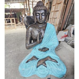 Large Turquoise & Stone Buddha Meditation in Stupa – 1.5m | www.artisan-gifts.co.uk 1