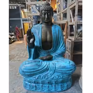 Large Turquoise & Stone Buddha Teaching on Lotus – 2m | www.artisan-gifts.co.uk 1