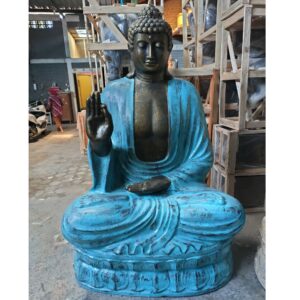 Large Turquoise & Stone Buddha Teaching on Lotus – 2m | www.artisan-gifts.co.uk 1