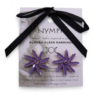 Lavender – Vintage Glass – Flowers – Earrings | www.artisan-gifts.co.uk 1