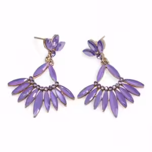 Lavender – Vintage Glass – Long Drop – Earrings | www.artisan-gifts.co.uk 1