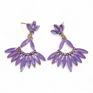 Lavender – Vintage Glass – Long Drop – Earrings | www.artisan-gifts.co.uk 1