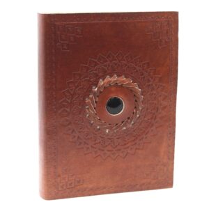 Leather Black Onyx Notebook (7×5″) | www.artisan-gifts.co.uk 1