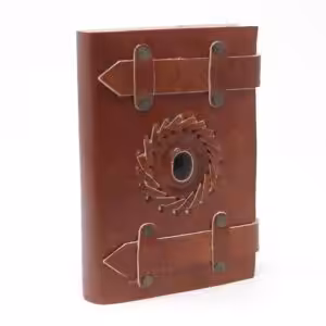 Leather Black Onyx with Belts Notebook (6×4″) | www.artisan-gifts.co.uk 1