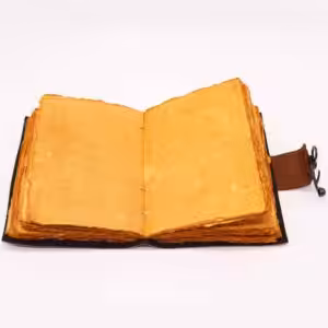 Leather Lotus Mandala Deckle-edge Notebook | www.artisan-gifts.co.uk 1