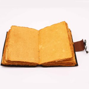 Leather Lotus Mandala Deckle-edge Notebook | www.artisan-gifts.co.uk 1