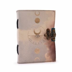 Leather “Moon Phases” Deckle-edge Notebook | www.artisan-gifts.co.uk 1