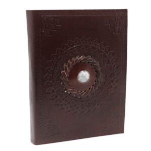 Leather Moonstone Notebook (7×5″) | www.artisan-gifts.co.uk 1