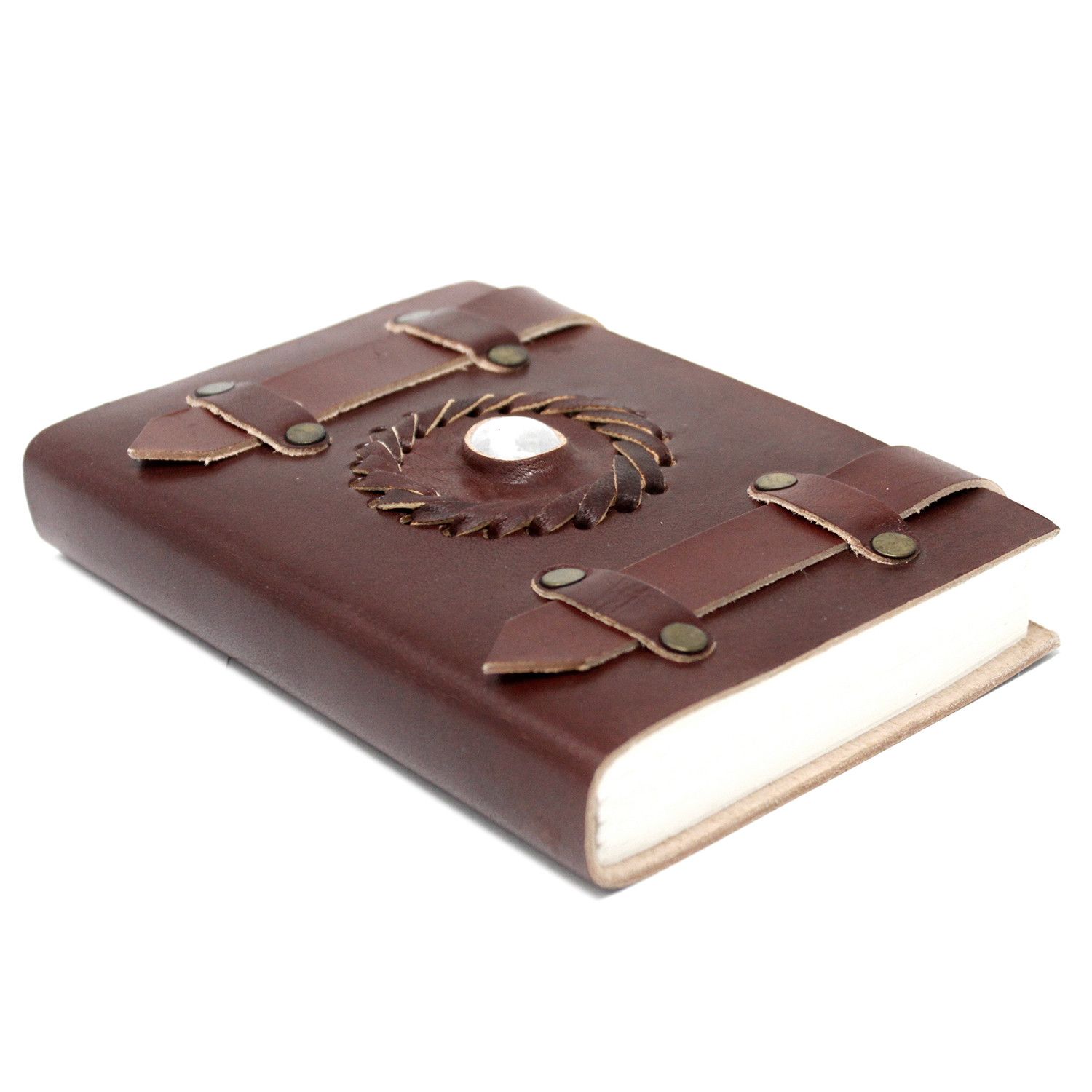 Leather Moonstone with Belts Notebook (6×4″) | www.artisan-gifts.co.uk 3 Leather Moonstone with Belts Notebook (6×4″) | www.artisan-gifts.co.uk 2