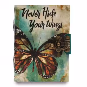Leather “Never Hide Your Wings” Deckle-edge Notebook (7×5″) | www.artisan-gifts.co.uk 1