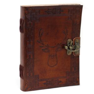 Leather Stag Notebook (6×8″) | www.artisan-gifts.co.uk 1